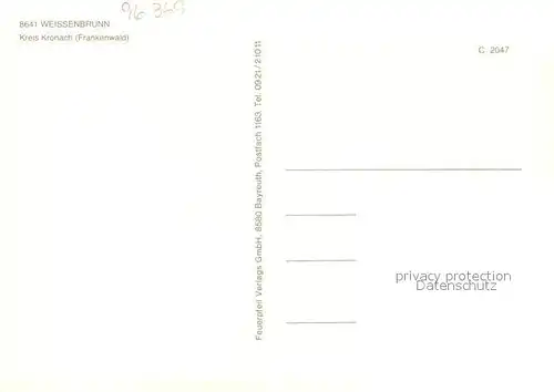 AK / Ansichtskarte Weissenbrunn_Kronach Hauptstrasse Gasthof Kirchturm Weissenbrunn Kronach