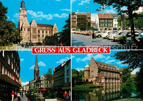 AK / Ansichtskarte Gladbeck Historisches Rathaus Innenstadt Fussgaengerzone Kirche Schloss Wittringen Gladbeck