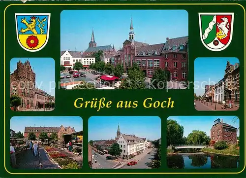 AK / Ansichtskarte Goch Marktplatz Kirche Historische Gebaeude Goch