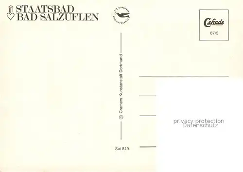 AK / Ansichtskarte Bad_Salzuflen Haus Backs Historisches Gebaeude Rathaus Alte Buergerhaeuser Fachwerk Paulinenquelle Markt Bad_Salzuflen