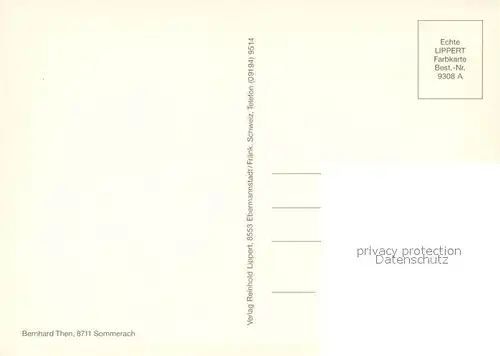 AK / Ansichtskarte Sommerach Hauptstrasse Kirche Torturm Brunnen Panorama Sommerach