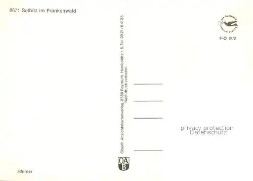 AK / Ansichtskarte Selbitz_Oberfranken Panorama Brunnen Kirche Selbitz Oberfranken