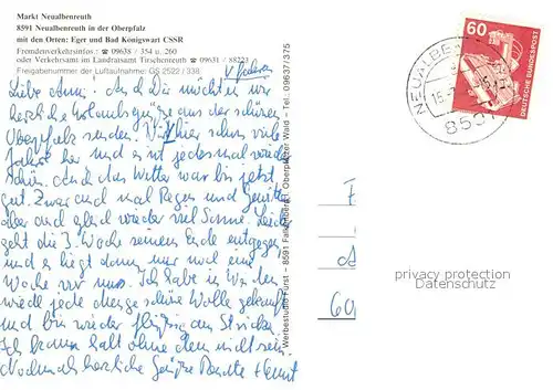 AK / Ansichtskarte Neualbenreuth Blick ins Egerland Fliegeraufnahme Mittelpunktstein Pferdewagen Neualbenreuth