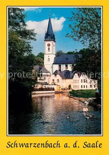 AK / Ansichtskarte Schwarzenbach_Saale Blick zur Kirche Schwarzenbach_Saale
