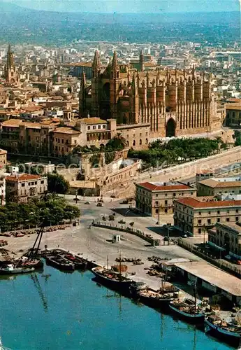 AK / Ansichtskarte Palma_de_Mallorca Catedral vista aerea Palma_de_Mallorca