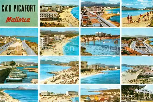 AK / Ansichtskarte Can_Picafort_Mallorca Strand Kuestenpanorama Can_Picafort_Mallorca
