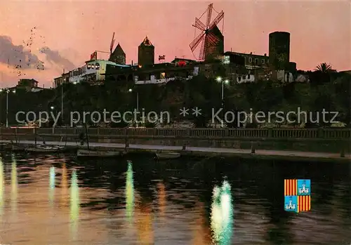 AK / Ansichtskarte Palma_de_Mallorca Molinos en el Paseo maritimo Windmuehlen Palma_de_Mallorca