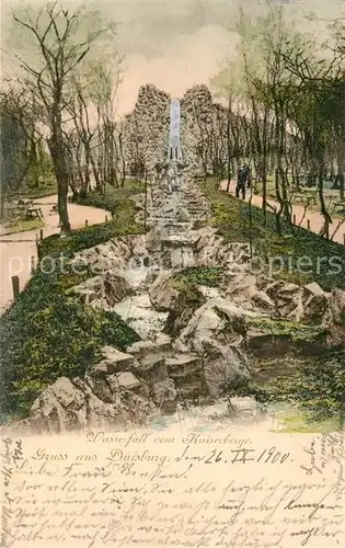 AK / Ansichtskarte Duisburg_Ruhr Wasserfall vom  Duisburg Ruhr