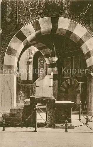 AK / Ansichtskarte Aachen Kaiser Dom Kroenungsstuhl Karls des Grossen Aachen