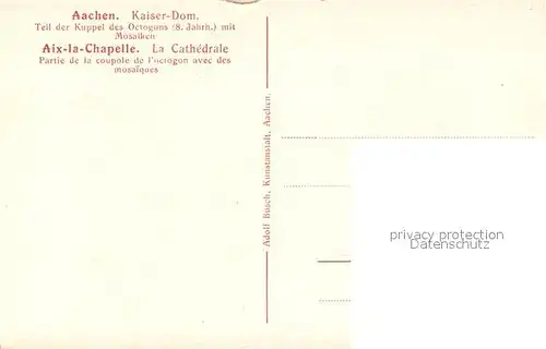 AK / Ansichtskarte Aachen Kaiser Dom Octagon mit Mosaiken Aachen