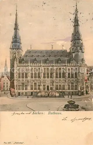 AK / Ansichtskarte Aachen Rathaus Aachen