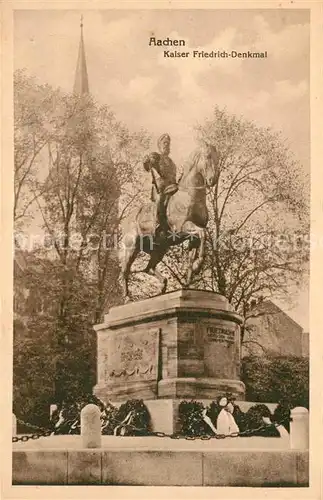 AK / Ansichtskarte Aachen Kaiser Friedrich Denkmal Aachen