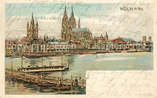 AK / Ansichtskarte Koeln_Rhein Dom Koeln_Rhein