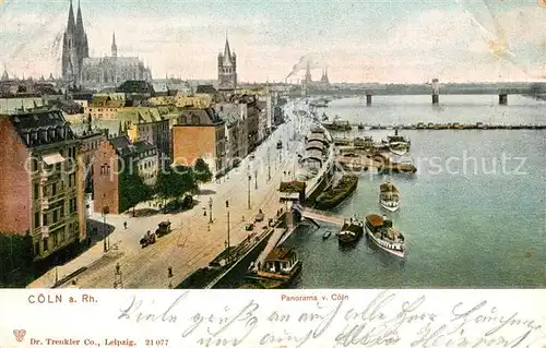 AK / Ansichtskarte Coeln_Rhein Panorama mit Dom Coeln_Rhein