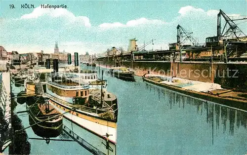 AK / Ansichtskarte Koeln_Rhein Hafenpartie Koeln_Rhein