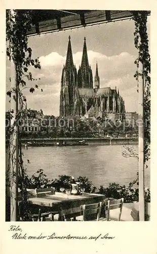 AK / Ansichtskarte Koeln_Rhein Blick von der Suennerterrasse auf den Dom Koeln_Rhein