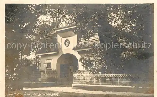 AK / Ansichtskarte Bad_Rothenfelde Kurgarteneingang Bad_Rothenfelde