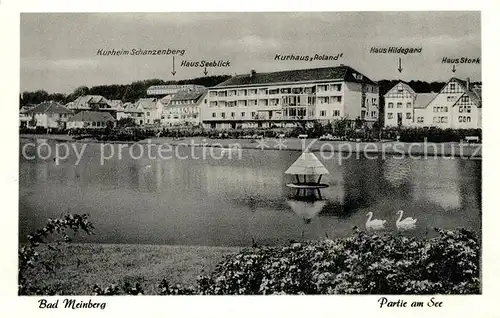 AK / Ansichtskarte Bad_Meinberg Partie am See Kuranlagen Bad_Meinberg