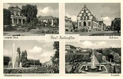 AK / Ansichtskarte Bad_Salzuflen Leopold Bad Rathaus Kurparkeingang Kurpark Bad_Salzuflen