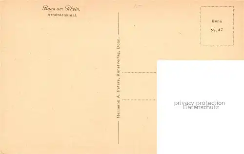 AK / Ansichtskarte Bonn_Rhein Ernst Moritz Arndt Denkmal Bonn_Rhein