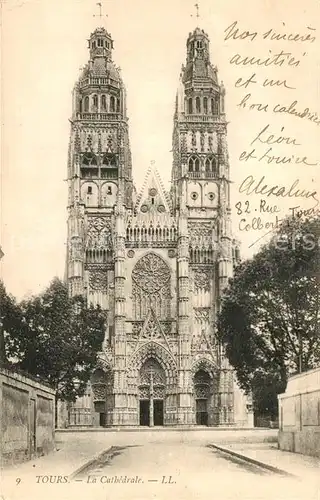 AK / Ansichtskarte Tours_Indre et Loire La Cathedrale Tours Indre et Loire