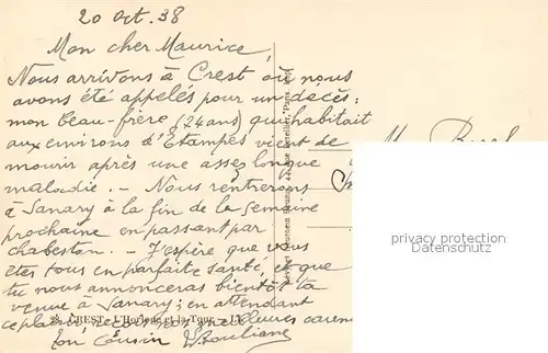 AK / Ansichtskarte Crest Horlogue et la Tour Crest