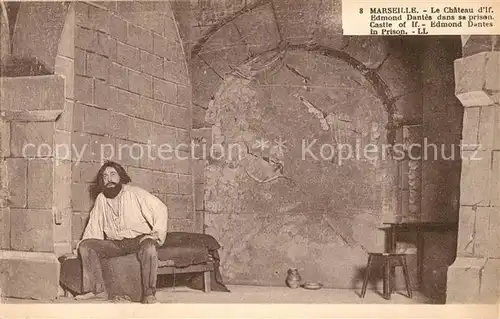 AK / Ansichtskarte Marseille_Bouches du Rhone Chateau dIf Edmont Dantes dans sa prison Marseille