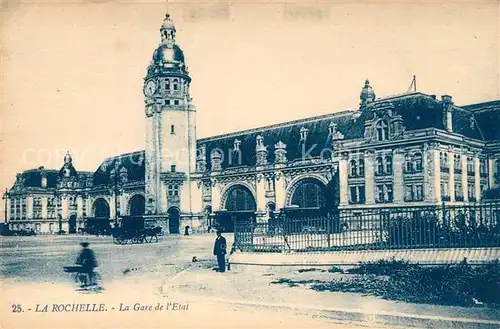 AK / Ansichtskarte La_Rochelle_Charente Maritime La Gare de l Etat La_Rochelle