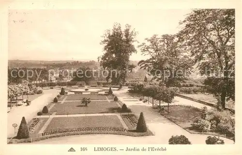 AK / Ansichtskarte Limoges_Haute_Vienne Jardin de l Eveche Limoges_Haute_Vienne