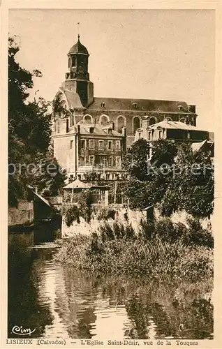 AK / Ansichtskarte Lisieux Eglise Sant Desir vue de la Touques Lisieux