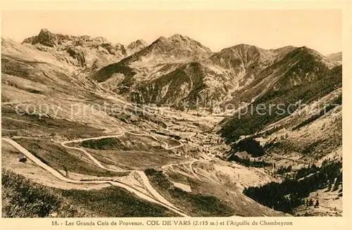 AK / Ansichtskarte Col_de_Vars Les Grands Cols de Provence et lAiguille de Chambeyron Col_de_Vars