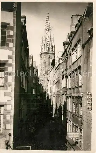 AK / Ansichtskarte Saint Malo_Ille et Vilaine_Bretagne La Grane Rue et la Cathedrale Saint Malo_Ille et Vilaine