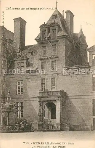 AK / Ansichtskarte Saint Vougay Chateau de Kerjean Un Pavillon Le Puits Saint Vougay