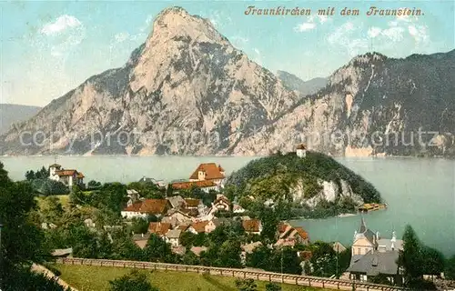 AK / Ansichtskarte Traunkirchen mit dem Traunstein Traunkirchen
