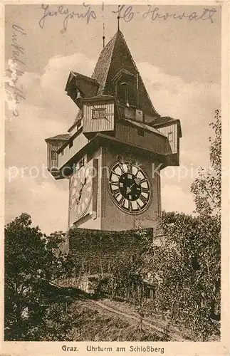 AK / Ansichtskarte Graz_Steiermark Uhrturm am Schlossberg Graz_Steiermark