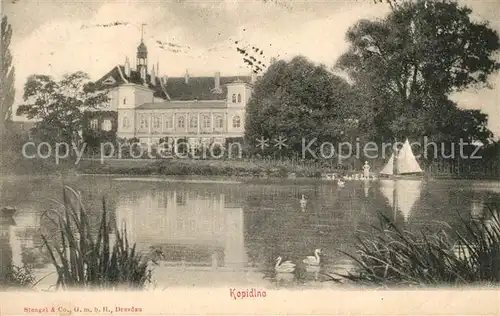 AK / Ansichtskarte Kopidlno Schloss Teich Kopidlno