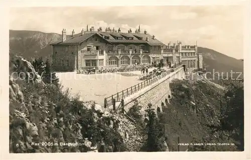 AK / Ansichtskarte Rax Bergstation Rax