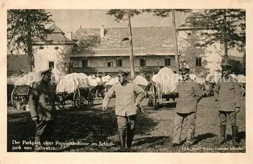 AK / Ansichtskarte Zaftawrze Proviantkolonne Schlosspark  Zaftawrze