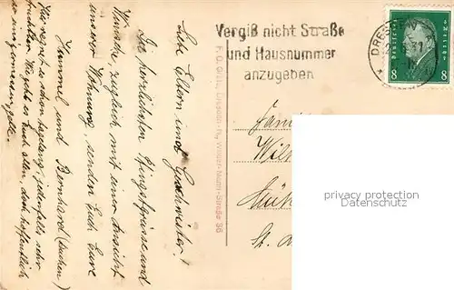 AK / Ansichtskarte Dresden Hausansicht  Dresden