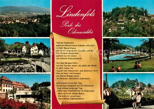 AK / Ansichtskarte Lindenfels_Odenwald Gedicht  Lindenfels Odenwald