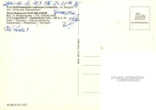 AK / Ansichtskarte Lindenfels_Odenwald Gedicht  Lindenfels Odenwald