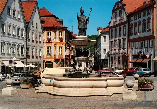 AK / Ansichtskarte Eichstaett_Oberbayern Marktplatz Willibaldsbrunnen  Eichstaett_Oberbayern
