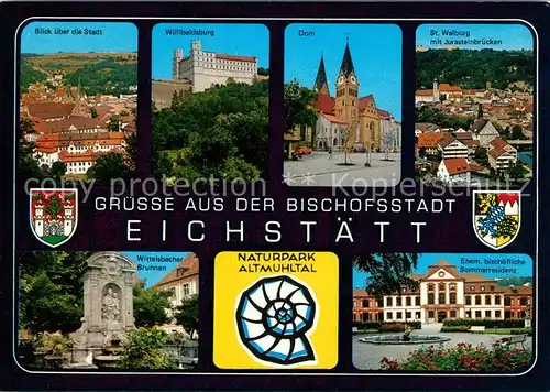AK / Ansichtskarte Eichstaett_Oberbayern Willibaldsburg Dom Sommerresidenz Jurasteinbruecken  Eichstaett_Oberbayern