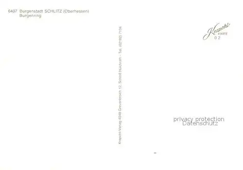 AK / Ansichtskarte Schlitz Burgenring  Schlitz