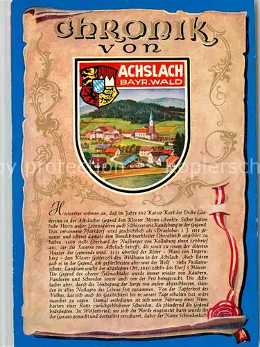 AK / Ansichtskarte Achslach Chronik  Achslach