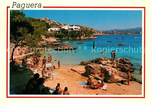 AK / Ansichtskarte Paguera_Mallorca_Islas_Baleares Strand Bucht Kuestenpanorama Paguera_Mallorca