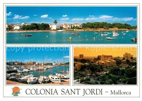 AK / Ansichtskarte Colonia_Sant_Jordi Hafen Panorama Colonia_Sant_Jordi