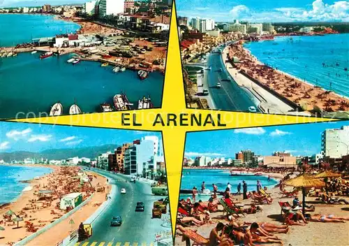 AK / Ansichtskarte El_Arenal_Mallorca Strand Hafen Fliegeraufnahme El_Arenal_Mallorca