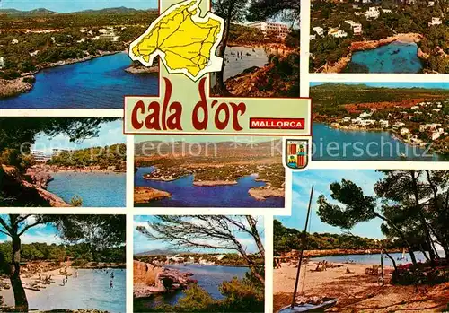 AK / Ansichtskarte Cala_d_Or Vistas panoramicas Playa Strand Bucht Kueste Fliegeraufnahme Cala_d_Or