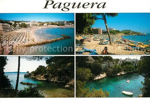 AK / Ansichtskarte Paguera_Mallorca_Islas_Baleares Strand Kueste Bucht Paguera_Mallorca